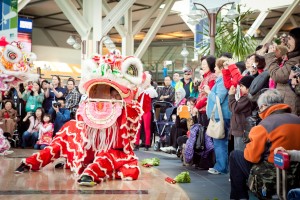 A traditional lion dance ushers in good luck to the Year of the Horse as part of Chinese New Year celebrations at YVR.